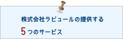 株式会社ラピュールの提供する５つのサービス