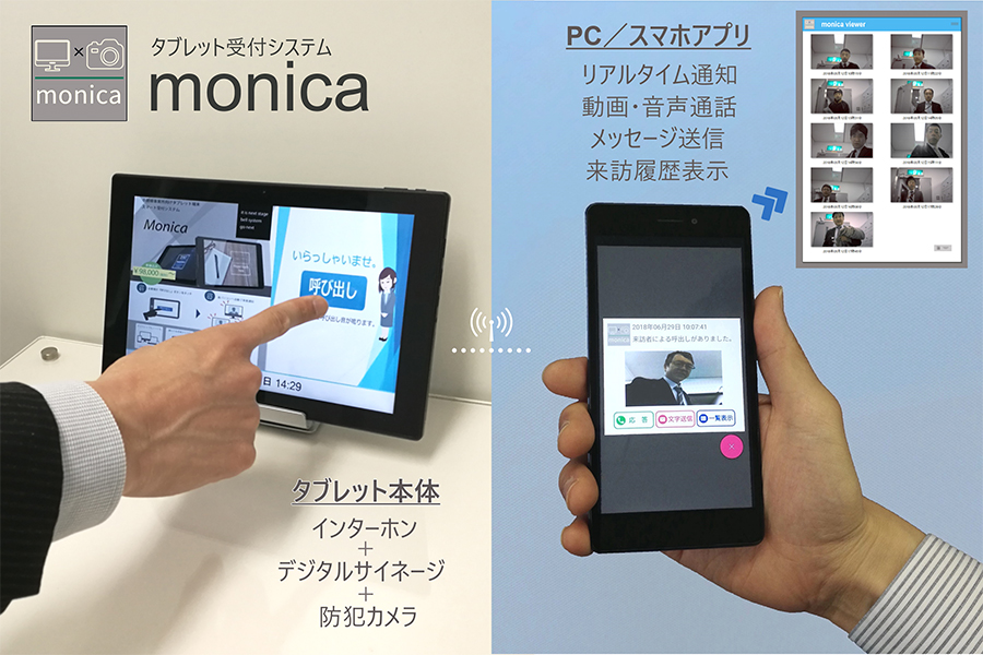 スマート受付システム　monica